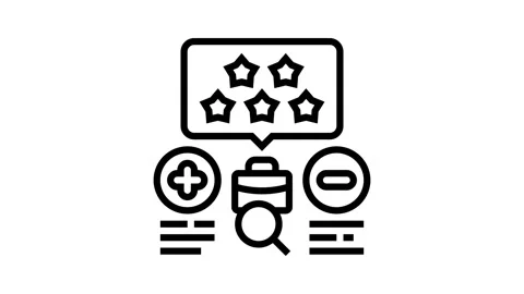 Performance appraisal business process line icon animation Video stock 326127626
