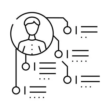Performance appraisal business process line icon vector illustration 스톡 일러스트