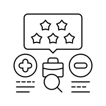 Performance appraisal business process line icon vector illustration Stock Illustration