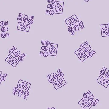 Performance appraisal business process line seamless pattern Illustrazione stock