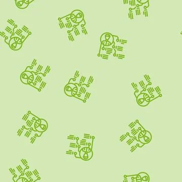 Performance appraisal business process line vector seamless pattern Stock Illustration