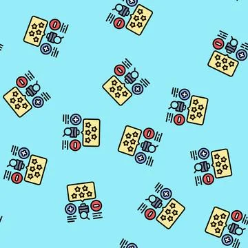 Performance appraisal business process vector seamless pattern Stockillustratie