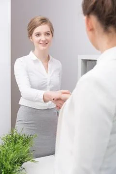 Performance appraisal interview Stock Photos