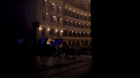 Performance art center, view from stage Stock Footage 103292594