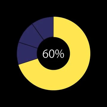 Performance assessment circle infographic design template for dark theme イラスト素材