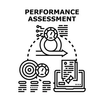Performance assessment concept for business development success Ilustração Stock