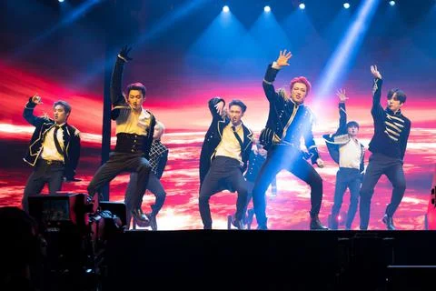 Performance by ATEEZ, Kpop boy group, performing at  LA Forum during the THE FEL Фото