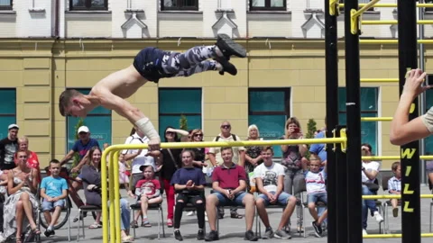 Performance Of An Athlete Stock Footage 92412863