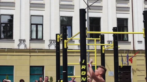 Performance Of An Athlete Stock Footage 92413190