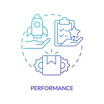 Performance blue gradient concept icon イラスト素材