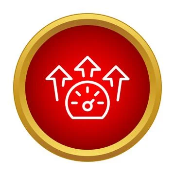 Performance boost indicator showing speed acceleration progress Illustrazione stock