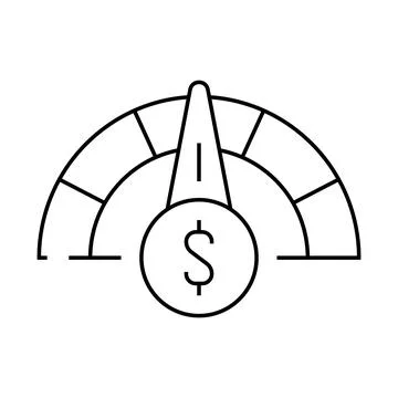 Performance business intelligence line icon vector illustration Illustrazione stock