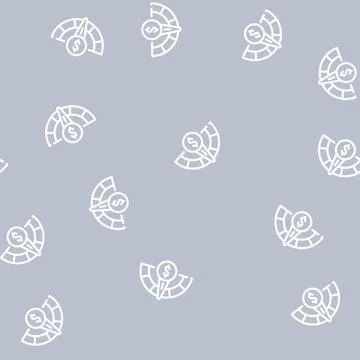 Performance business intelligence line vector seamless pattern Stock Illustration