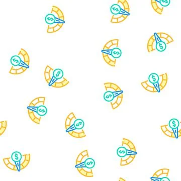 Performance business intelligence vector seamless pattern Illustrazione stock