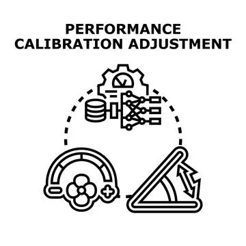 Performance calibration adjustment optimizing system efficiency Stockillustratie