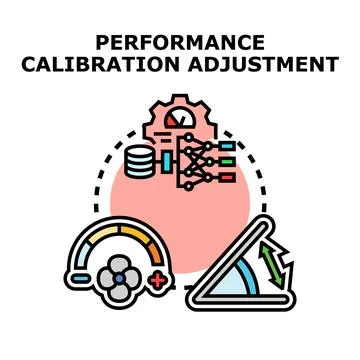 Performance calibration adjustment optimizing system efficiency Stockillustratie
