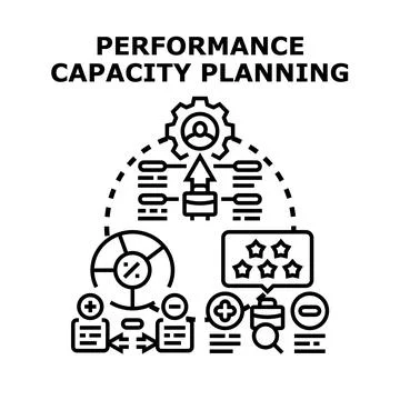 Performance capacity planning for business data analysis Stock Illustration