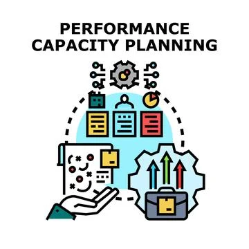 Performance capacity planning system for business optimization Stock Illustration