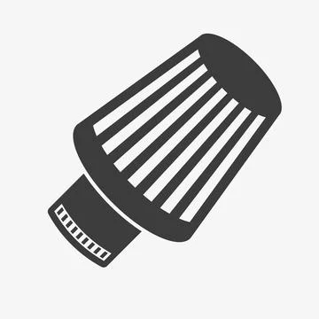Performance car air filter icon white background Stock Illustration