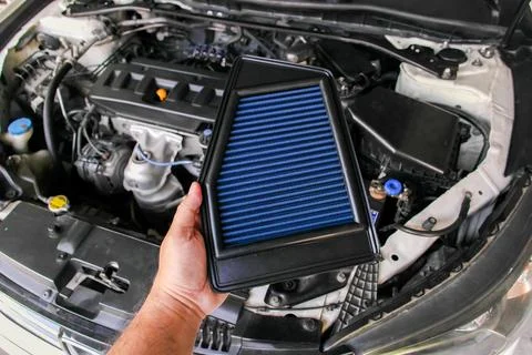 Performance Car Air Filter Replacement Stock-Fotos