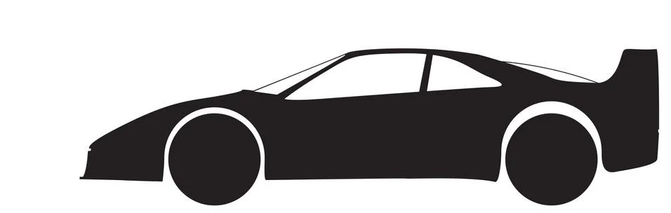 Performance Car Silhouette Illustrazione stock