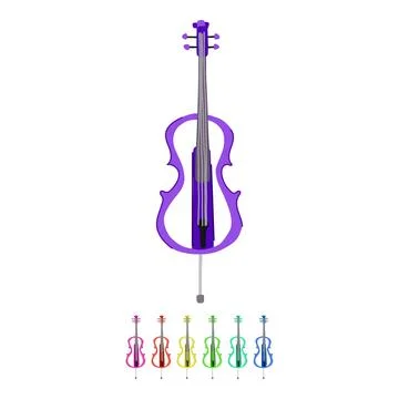 Performance cello vector cartoon graphic Stock Illustration