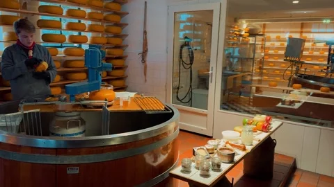 Performance in a cheese factory 3 (Editorial) Stock Footage 323522985