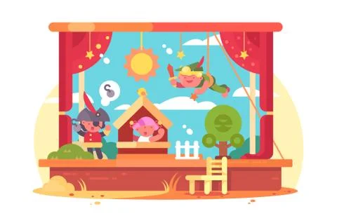 Performance children Stock Illustration