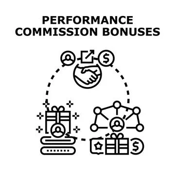 Performance commission bonuses vector concept illustrating reward system Stock Illustration