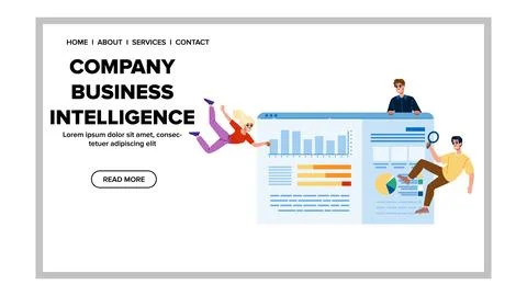 Performance company business intelligence vector Illustrazione stock