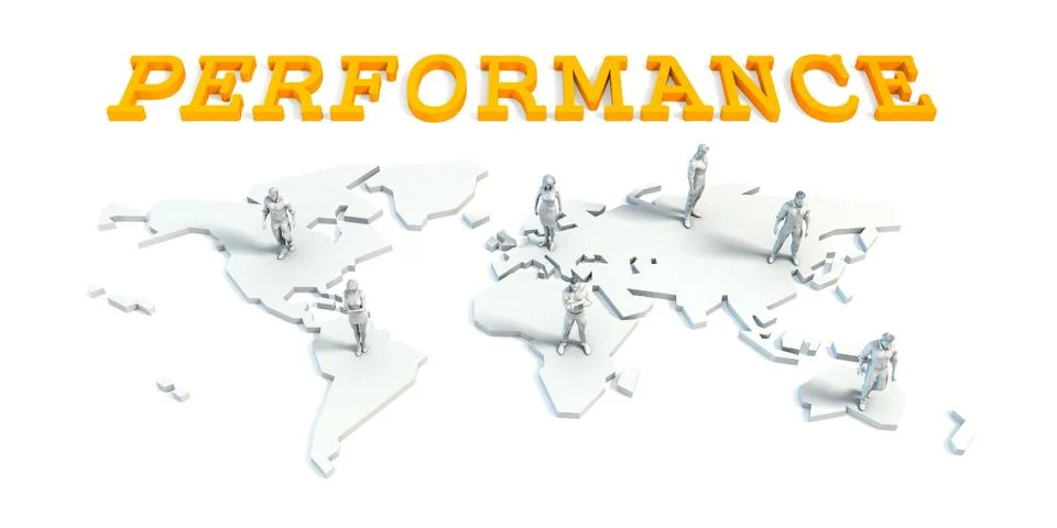 Performance Concept with Business Team Stock Illustration
