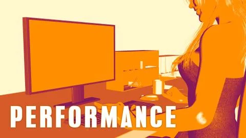 Performance Concept Course Stock Illustration