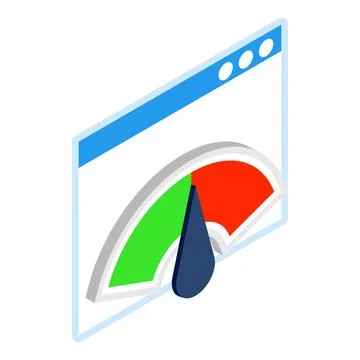 Performance concept icon, isometric style Stock Illustration