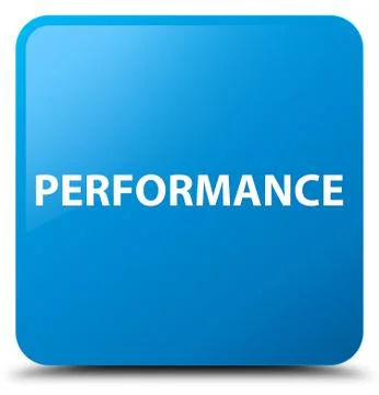 Performance cyan blue square button Stock Illustration