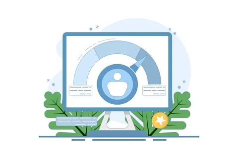 Performance data analysis concept, Marketing data research, investment report. Stockillustratie