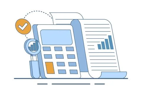 Performance data analysis concepts, investment reports, marketing studies. イラスト素材