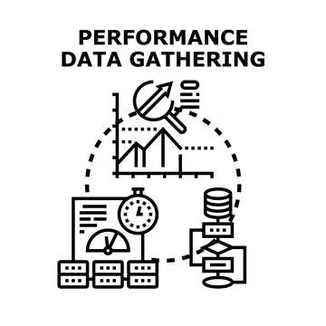 Performance data gathering for business analytics and optimization Stock Illustration