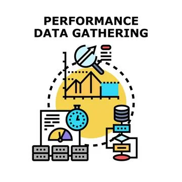 Performance data gathering for business analytics and optimization Illustrazione stock