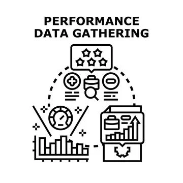 Performance data gathering for business analytics and optimization Stock Illustration