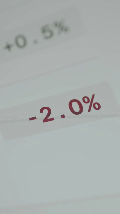 Performance data indicating negative percentage change Stock Footage 332933594