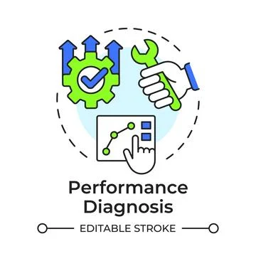 Performance diagnosis multi color concept icon イラスト素材