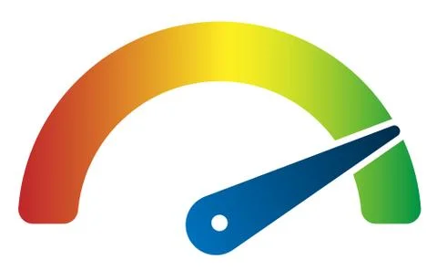 Performance dial, performance speedometer or efficiency rating Stock-Illustration