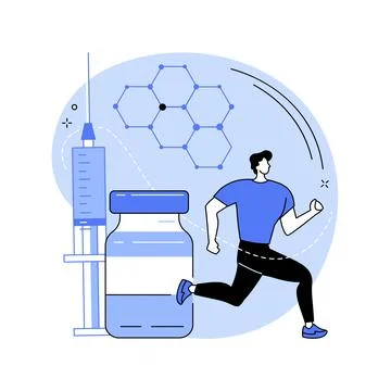 Performance drugs abstract concept vector illustration. Stock Illustration