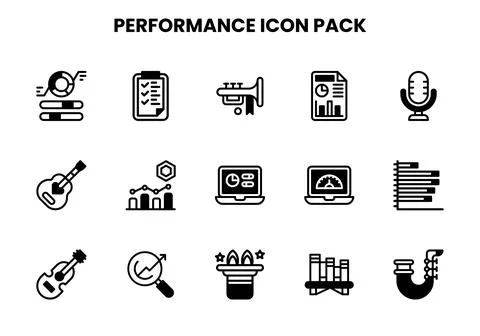 Performance DuoTone Scalable Icons Pack Иллюстрация