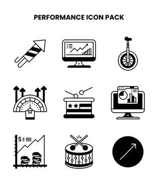 Performance DuoTone UI Icons Pack 스톡 일러스트
