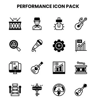Performance DuoTone UI Icons Pack Stock-Illustration