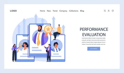 Performance Evaluation concept. Flat vector illustration. Stock Illustration