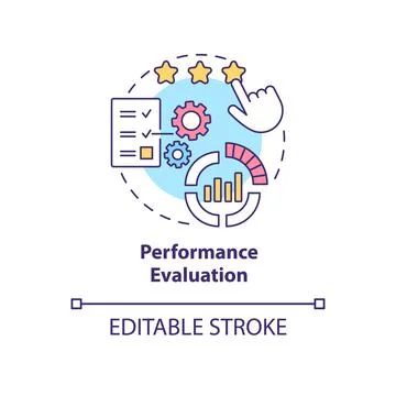 Performance evaluation concept icon Stock Illustration