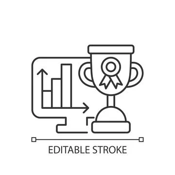 Performance evaluation linear icon Stock Illustration
