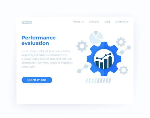 Performance evaluation, productive capacity website template イラスト素材